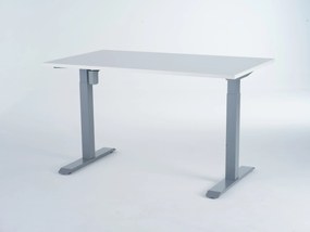 Viva New Generation 2.0, Birou reglabil electric, un singur motor - Premium - 1600x800x25 - Alb Premium - Gri