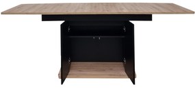 Masă de sufragerie Schultz (Stejar artisan + negru) (pentru 4-8 persoane). 1082838