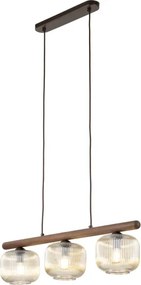 Candelabru pe cablu SALVIA 3xE14/10W/230V maro/maro fumuriu