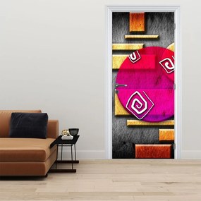 Fototapet pentru ușă - Simboluri istorice abstract (95x205cm)