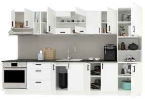 Set Bucatarie Karo V31, Alb, Blat Thermo 28 mm, L 340 cm