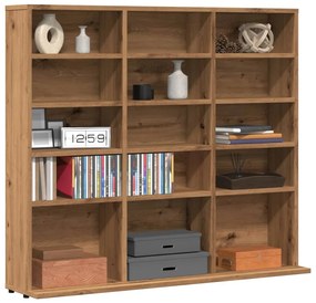 vidaXL Dulap CD-uri, stejar artizanal, 100x23x89,5 cm, lemn prelucrat