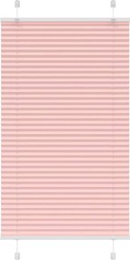 vidaXL Jaluzea plisată roz 75x150 cm Lățime țesătură 74,4cm poliester