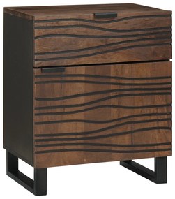 vidaXL Cabinet pentru noptieră 50x33x60 cm din lemn masiv de nuc