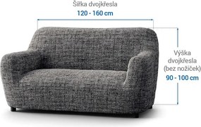 Gaico Huse bielastice VITTORIA gri fotoliu dublu (l. 120 - 160 cm)