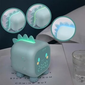 Veioză LED RGBW dimabilă de veghe cu ceas deșteptător pentru copii FILIP LED/1,5W/5V 1500 mAh