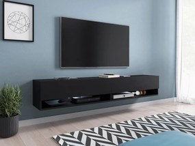 Masă TV/Dulap Aldesia 180 (grafit Negru) (iluminat LED rgb color). 1053723