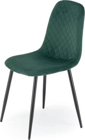 Scaun K608, verde, stofa catifelata/metal, 45x52x88 cm