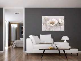 Tablou cu florile albe (90x60 cm)
