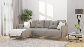 Coltar Extensibil Gamma 238 x 170 Cm Revesibil, Tapiterie Textila Grej