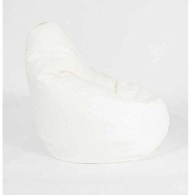 Fotoliu Nirvana Hobbit Pufrelax, Material Piele ecologica - Alb