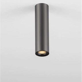 Spot aplicat LED design tehnic LUISA nickel negru, H-15cm