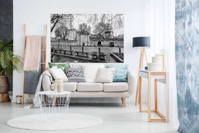 Tablou Urban castel alb-negru - 60x40cm