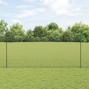 vidaXL Îngrădire cu stâlpi Gri 1.5 x 25 m Oțel