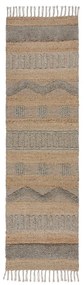 Covor tip traversă gri deschis/în culoare naturală 60x230 cm Medina – Flair Rugs