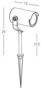 Lampă de exterior 1xGU10/20W/230V IP65 maro Zambelis E284