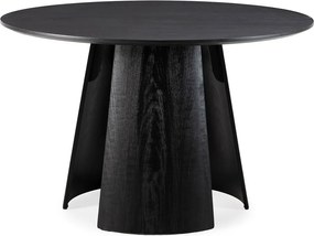 Masă de dining rotundă cu blat negru ø 120 cm Zuri – MOME