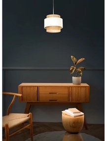 Lustră cu cablu BOHO 1xE27/60W/230V, Ø 20 cm, crem/jută
