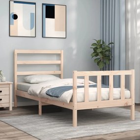 vidaXL Cadru pat fără saltea, 90x190 cm, lemn masiv de pin