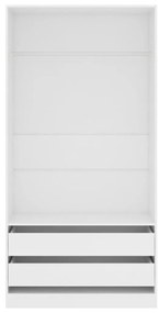 Sifonier, alb, 100x50x200 cm, PAL Alb, 1