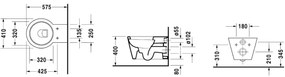 Duravit Starck 1 vas wc agatat alb 0210090064