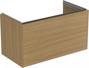 Dulap baza suspendat Ideal Standard Atelier Conca 2 sertare finisaj stejar deschis 100 cm