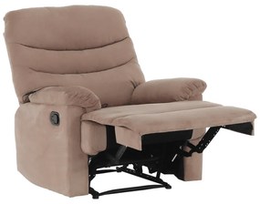 Fotoliu de masaj, reglabil, material textil grej TAUPE, LAMBERT