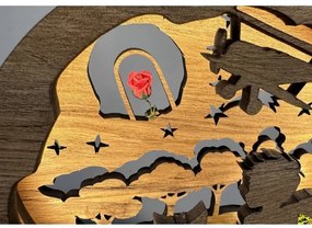 Li-Go 23634/DUB2 - Lampă de masă decorativă LED reglabilă, LED/12W/230V, 20x22 cm, finisaj stejar