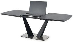 Masă de sufragerie extensibilă 160-220 cm Fredda (negru + gri) (pentru 6 8 persoane). 1048853