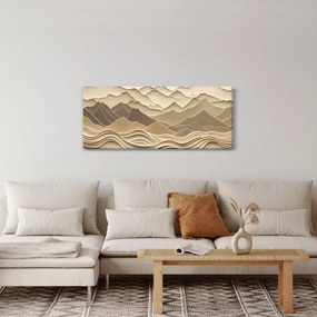 Tablou - Linii Montane 3D (120x50 cm)