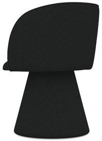 Scaun de sufragerie negru tapițat Maia – Makamii