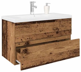 vidaXL Dulap pentru chiuvetă cu chiuvetă încorporată și robinet