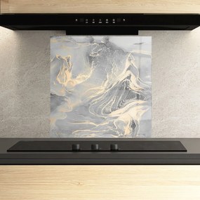 Panou Sticla Bucatarie, 100x100cm, Protectie aragaz, Antistropi, Termorezistent, Abstracte, Marble, Abstract Illusion