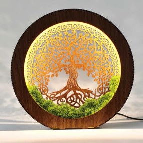 SENTOP | Lampă de masă Arborele Vieții cu mușchi | ZIVENA