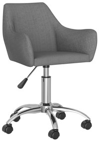 330926 vidaXL Scaun de bucătărie pivotant, gri închis, material textil