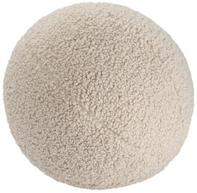 Pernă decorativă pentru copii maro deschis cu tapițerie din țesătură bouclé Ball – Wigiwama