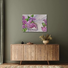 Tablou pe sticlă - Flori de liliac (70x50 cm)
