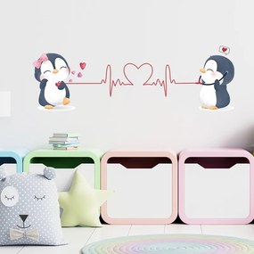 PIPPER | Autocolant de perete "Pinguinii" 57x18cm