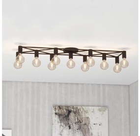 Plafonieră Eglo 43722 SPEKE 11xE27/40W/230V negru