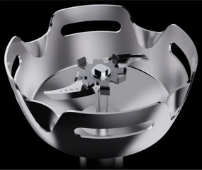 Blender, tocător și mixer 3 în 1 AENO AHB0004B, 1200 W, 0,5 l, 18 viteze, funcție Turbo, motor DC, negru/inoxidabil