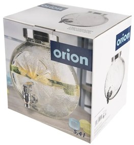 Recipient de sticlă Orion + robinet Citrus, 5,4 l