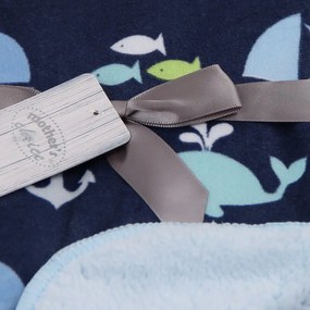 Paturica pufoasa pentru bebelusi model marin - Mother s Choice