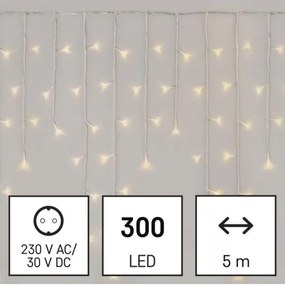 Instalație LED de Crăciun de exterior 300xLED/8 moduri 10m IP44 alb cald + multicolor