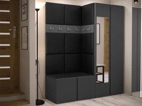 Mobilier hol Tovenaz XII (grafit + Negru) (cu oglindă). 1104824
