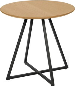 Masuta DELIK, stejar/negru, metal, 50x50x45 cm