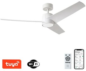 ZEVENTI - Ventilator de tavan LED ORVIETO, 18W/230V, Wi-Fi Tuya, alb + telecomandă