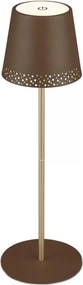 Brilo - Lampă de masă LED KIKI, reîncărcabilă, cu control tactil, 2,6W/5V, IP44, 2600 mAh, maro