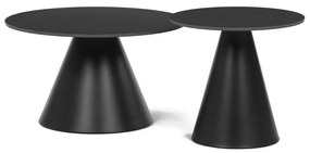 Set de măsuțe de cafe F4118 BK, marmură, 2buc.