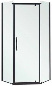 Celtic 90x90 cm cabină de duș pentagonală fără tavă negru
