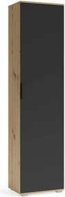 Dulap CLIF SL-50, stejar artisan/gri antracit, PAL laminat, cu o usa,